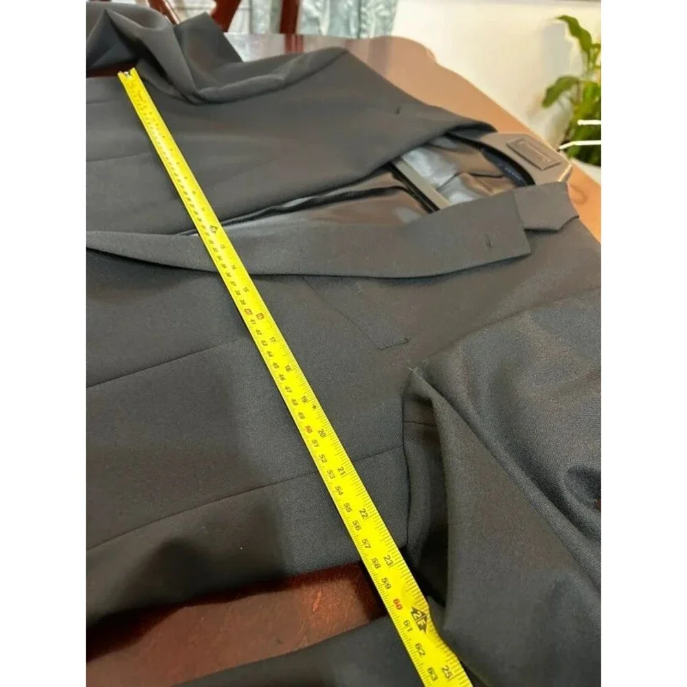 Dockers Black Solid Blazer 40R Single-Breasted Two-Button Notch Lapel Jacket